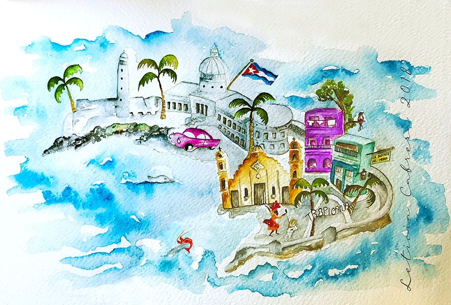 Acuarela-CUba